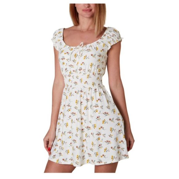 Dresses & Skirts - ✨4 for $20✨ | NO COMMENT | Stretch Floral Cap Sleeve Mini Baby Doll Dress | M